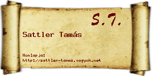 Sattler Tamás névjegykártya